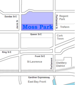 Moss Park map
